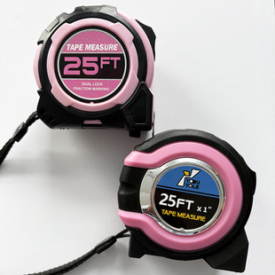 Factory Goods Cross-Border 16ft Pink Steel Tape Measure 5m Metric and Inch Thickeneded Wear-Resistant 25ft Tape Measure Household 7.5m Steel Tape Measure