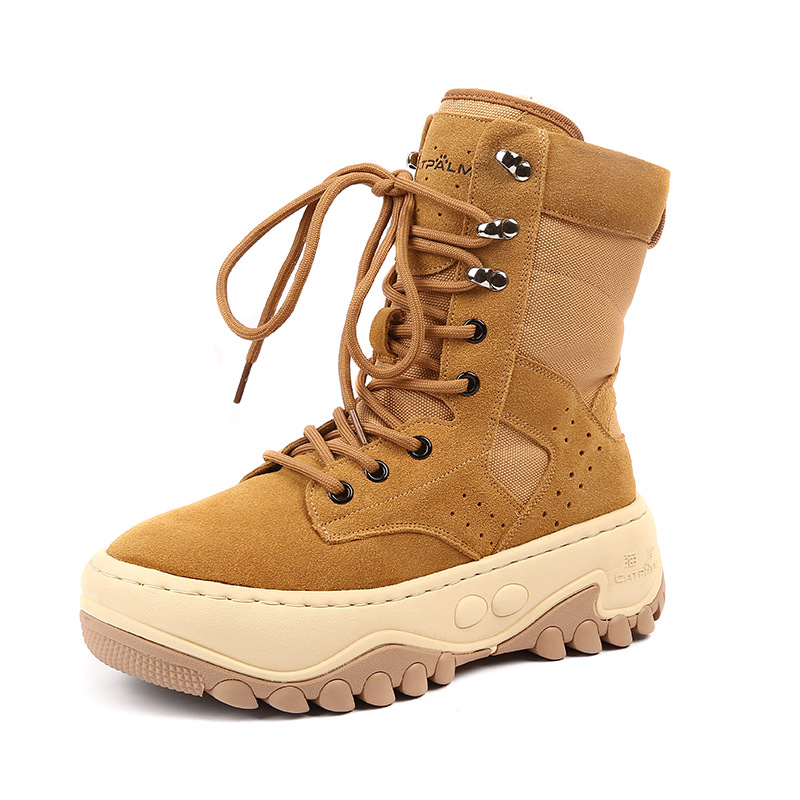 Herrskor Northeast Snökängor Vinter Damstövlar Äkta Läder och Päls Ull Varm Tjock Botten Halkfri Martinstövlar Plus Sammet_voghion.com