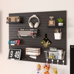 壁の装飾ディスプレイ入口 e スポーツ ルームの組み合わせ DIY アクセサリー収納ラックに穴を開けずにプラスチック穴ボード