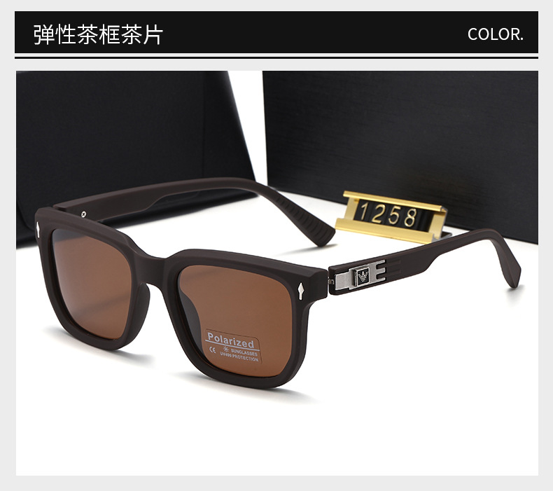 Sonnenbrillen Neukollektion Metallrahmen polarisiert Herrenmodell Outdoor-Sonnenbrille minimalistisch Luxus-Rahmen hochwertig Blendschutz-Sonnenbrille