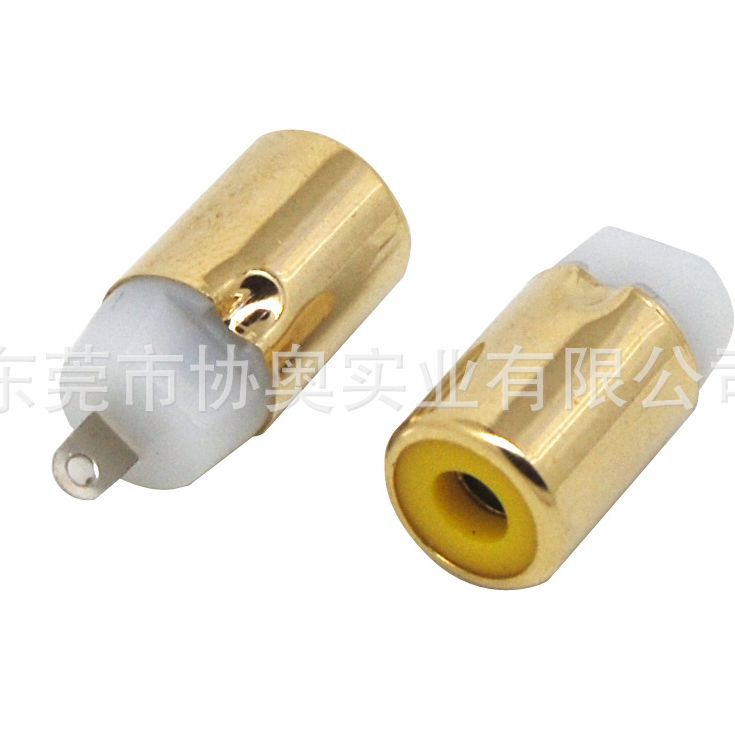 RCA母座 供应RCA镀金母头 AV黄胶音频母座 视频周边 AV音频线