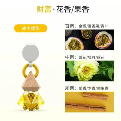 Car Perfume Aromatherapy Same Model as Langlong, High-End - yellow-crystal-diamond-wealth