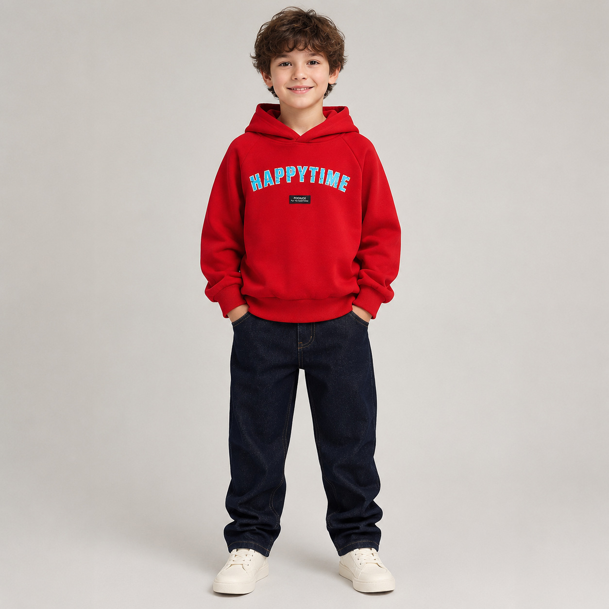 Boys' Hooded Graphic Long-Sleeve Jacket
