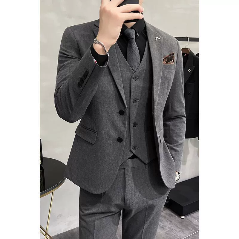 Классический костюм, свадебное платье для отдыха, slim-fit, корейский стиль