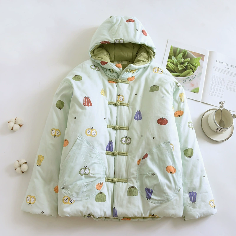 88 новый зимний чистый хлопок ручной работы с капюшоном повседневная хлопчатобумажная одежда утолщена, теплая и свободная