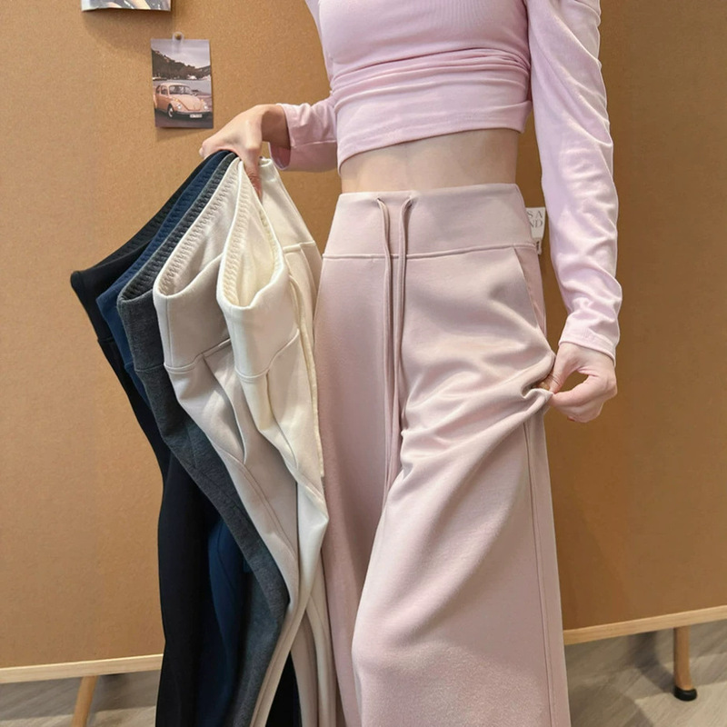 【Chanlan】Autumn multi-color wide-leg sports pants, loose and slimming, casual and relaxed, with a drapey feel, versatile yoga butt-lifting pants 【Chanlan】Autumn multi-color wide-leg sports pants, loose and slimming, casual and relaxed, with a drapey feel, versatile yoga butt-lifting pants