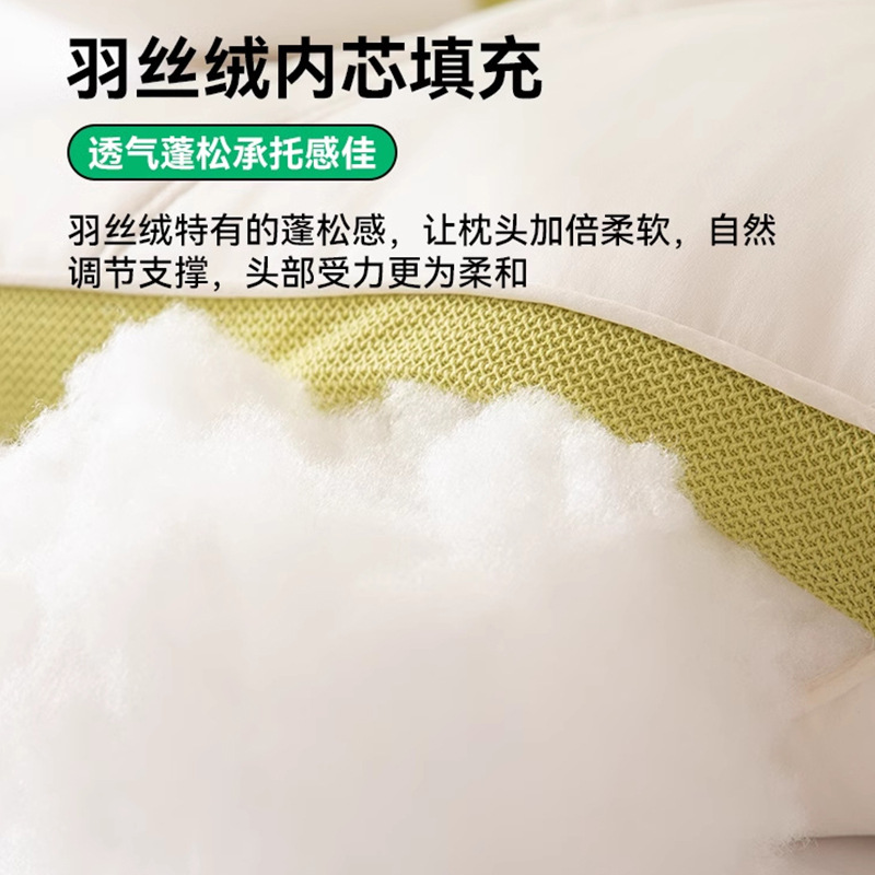 Almohada de sensación fresca de clase A de verano, protección de la columna cervical para ayudar a dormir, un par de almohadas para adultos, toda la cabeza en casa no colapsa