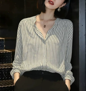 设计感百搭条纹衬衫女春季2026年新款时尚小众衬衣减龄超好看小衫