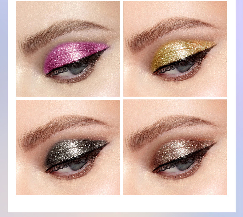 Langmanni 8-Bottle Eyeshadow Liquid Set: High-gloss Multi-Color Pearlescent Glitter Liquid Colored Eyeshadow undefined