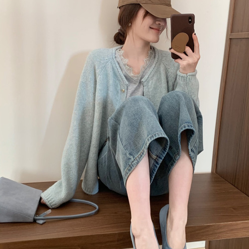 Small Size Lace Edge V-Neck Short-Sleeve T-Shirt for Women - Summer New Arrival Korean Style Design-Focused Loose and Versatile Solid Color Top