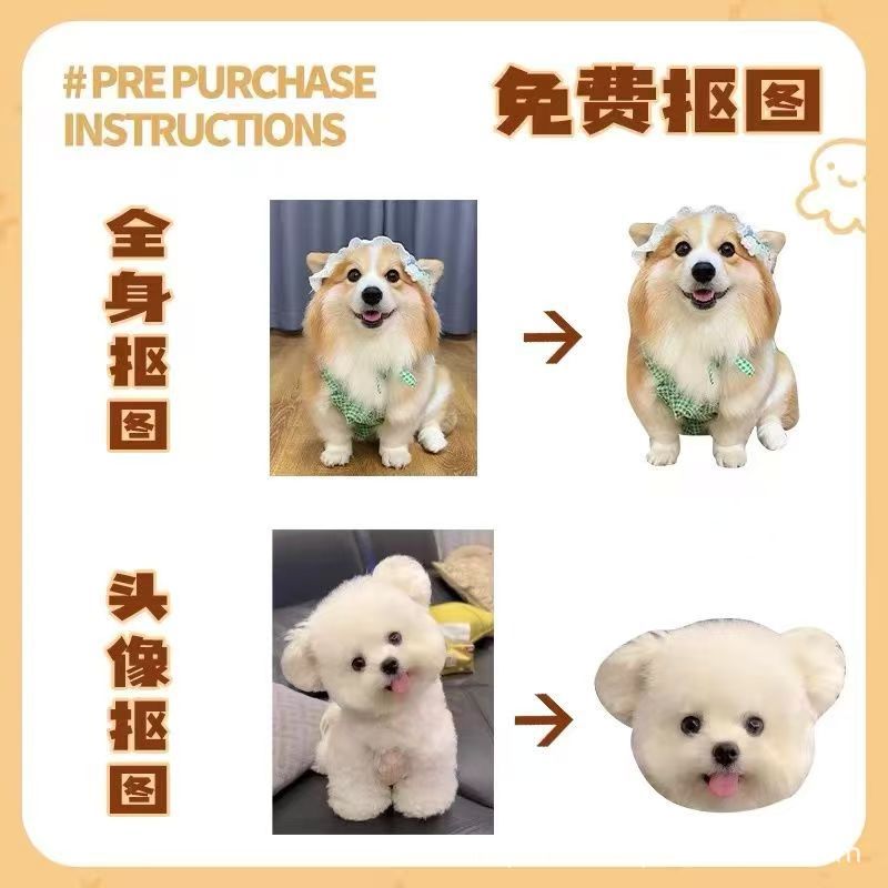 Llavero de acrílico para mascotas personalizado lindo gato gato perro colgante diy corgi foto colgante a medida