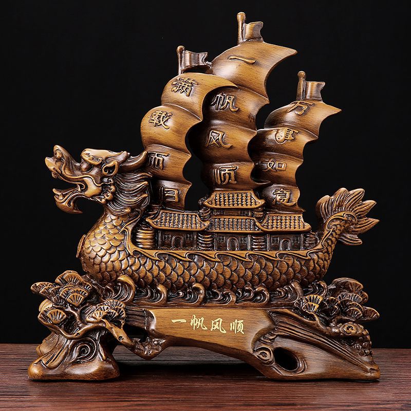 Everything is going smoothly RARE Sailing Decoration a living room Office Wine cabinet technology ornament Housewarming shop The opening gift