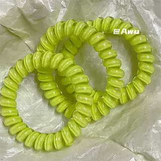 夏日清爽!~芒果糯米饭电话圈清新果绿巨显白高级感头绳甜美学生女