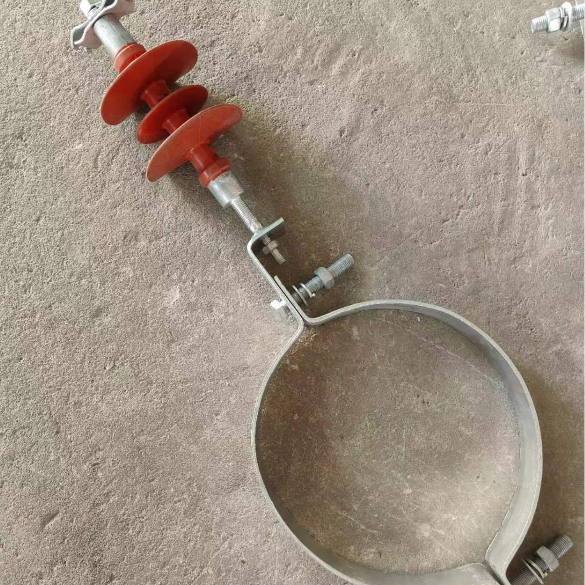 杆用绝缘引下线夹 OPGW进站用固定金具  变电站构架引下线夹