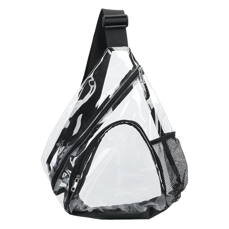 Venta caliente transfronteriza transparente PVC impermeable bolsa de mensajero casual hombres y mujeres bolsa de pecho deportes viaje hombro bolsa de mensajero
