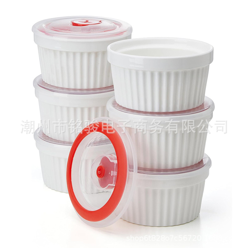 Tazón de tapa roja 1 paquete 8oz