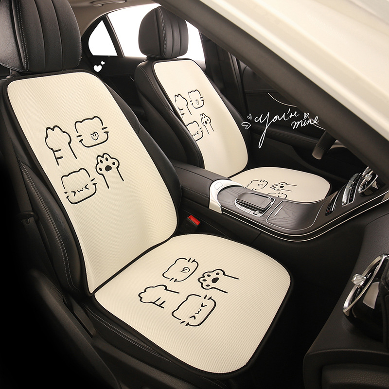 绣花猫爪四季通用汽车坐垫 适用于零跑T03 B01 C01 B10 C10 C11