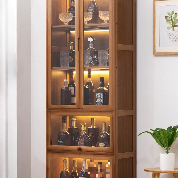 Internet-Famous Wine Cabinet, Small Wine Cabinet, Modern Minimalist Display Cabinet, European-Style Home Dining Room Wall-Mounted Shelf, Living Room Wine Cabinet