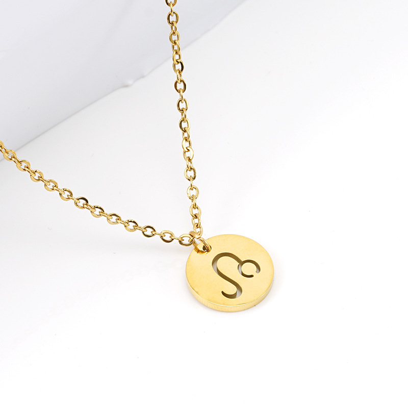 Simple Style Constellation Titanium Steel Necklace Stainless Steel Necklaces_colorza_4