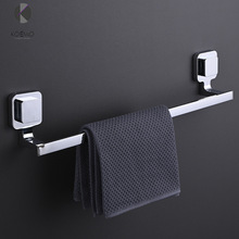 免打孔不锈钢毛巾架浴室吸盘毛巾杆浴巾壁挂置物架挂架子抽真空