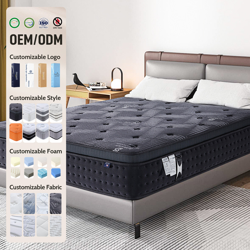 Spring mattress exclusively for foreign trade, compressible and roll-packable, offering a soft and comfortable cloud-like sleeping experience, specially designed for heavy individuals Spring mattress exclusively for foreign trade, compressible and roll-packable, offering a soft and comfortable cloud-like sleeping experience, specially designed for heavy individuals
