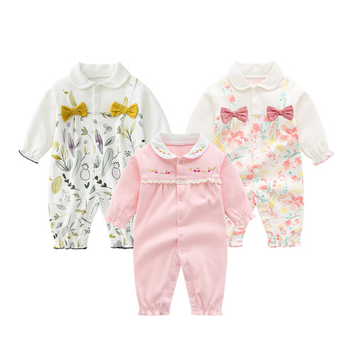  Fang Ying non-encapsulated spring and autumn clothing, one-piece, romper, carrot, rabbit collar, etc. 3-12M