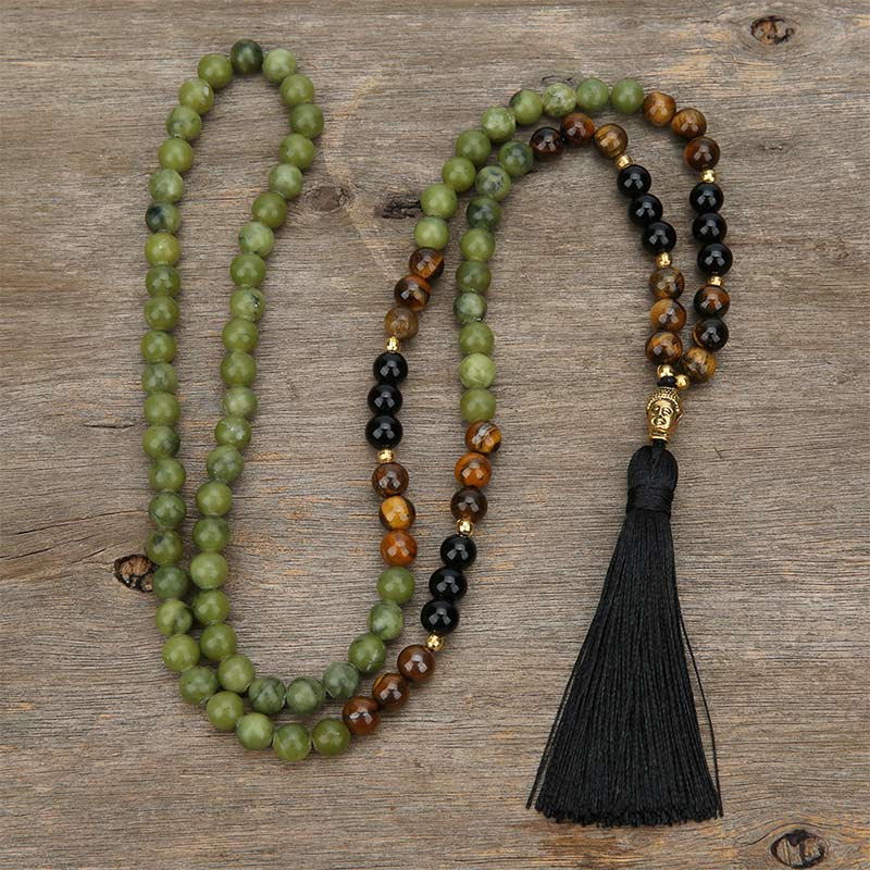Necklace, 8mm, 108 beads