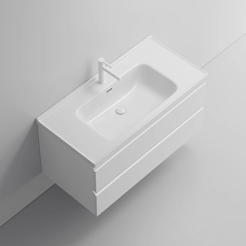 Ceramic Integrated Washbasin Bathroom Cabinet Bathroom Center Basin Embedded Single Basin Wash Cabinet Basin Washbasin