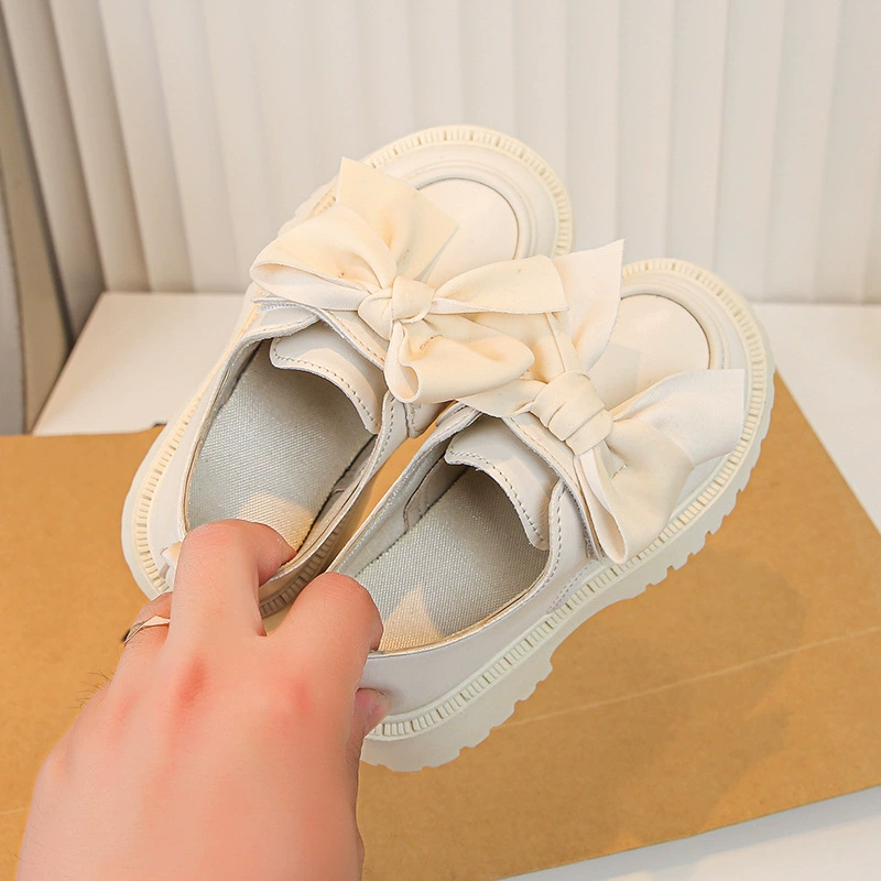 Обувь для девочек Детская обувь принцессы маленькая кожаная обувь 2025 весна и осень новая одиночная обувь бант классическая весна и осень милая