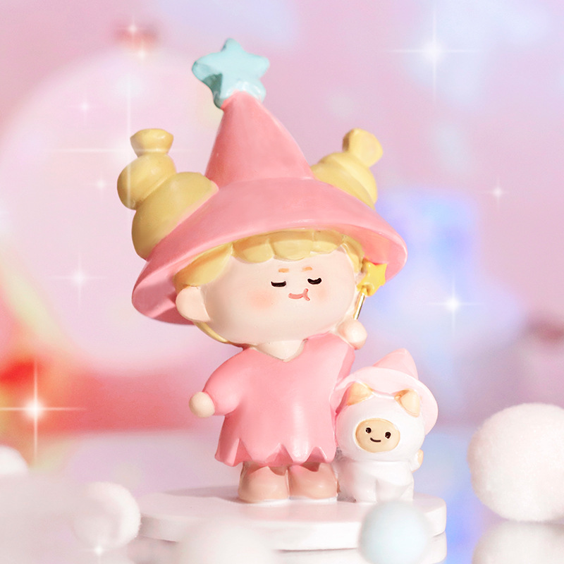 禮研社樹脂公仔 阿滿的魔法學院系列 創意可愛裝飾手辦擺件 4款選