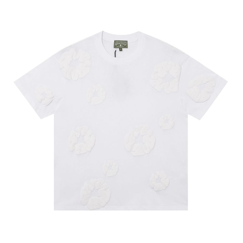 DENIM TEARS カポックフォームプリント おしゃれ ゆったり メンズ レディース 半袖 Tシャツ カジュアル ショートパンツ セット|undefined