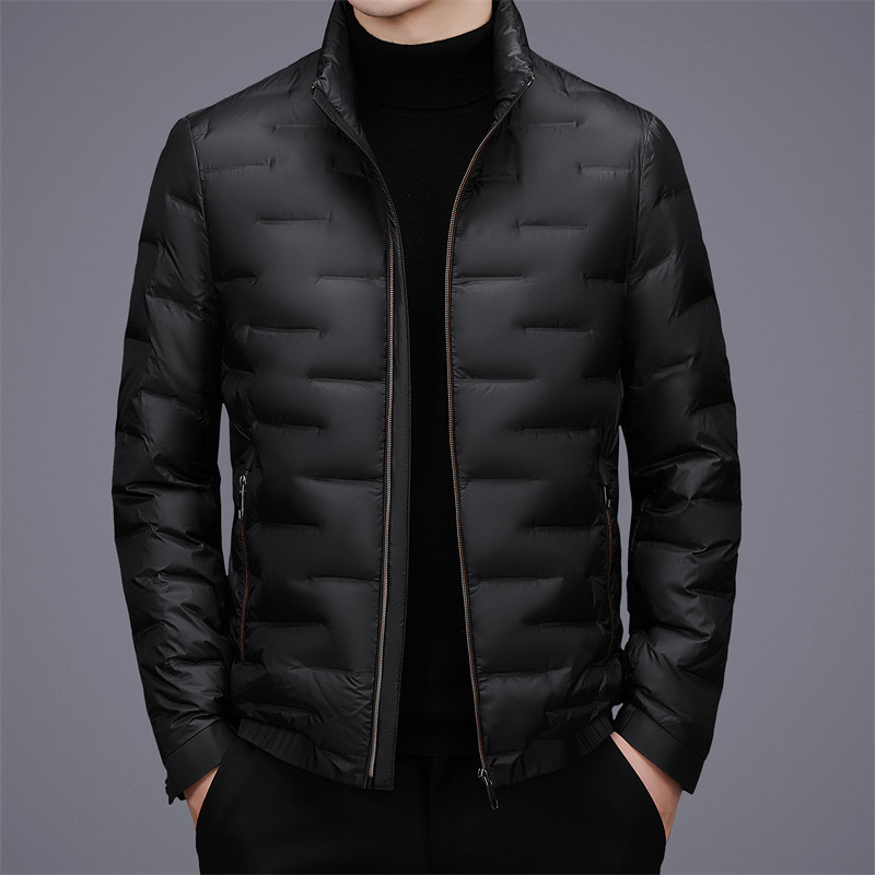 保暖轻羽绒服男90白鸭绒短款羽绒服秋冬男士防风立领时尚羽绒外套|undefined