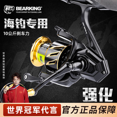 熊王廠家新款黑鷹海釣全金屬紡車輪大釣力路亞輪錨魚防水耐腐蝕