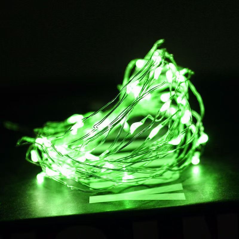 Romántico día de San Valentín decoración de lámparas de alambre de bronce festivales diseño de la habitación de bodas fabricantes de lámparas de alambre de bronce al por mayor cadena de lámparas de color