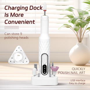 Cross-Border New Electric Nail Remover and Manicure Grinder Portable Polishing Multi-Function Nail Grinder with Base