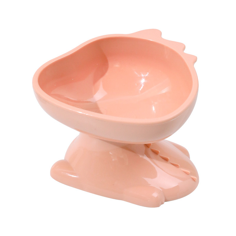 Pet Bowl gato tazón perro tazón oblicuo boca alta pie cuero Taobao original Hungry Dragon goblet tazón de plástico suministros para mascotas al por mayor