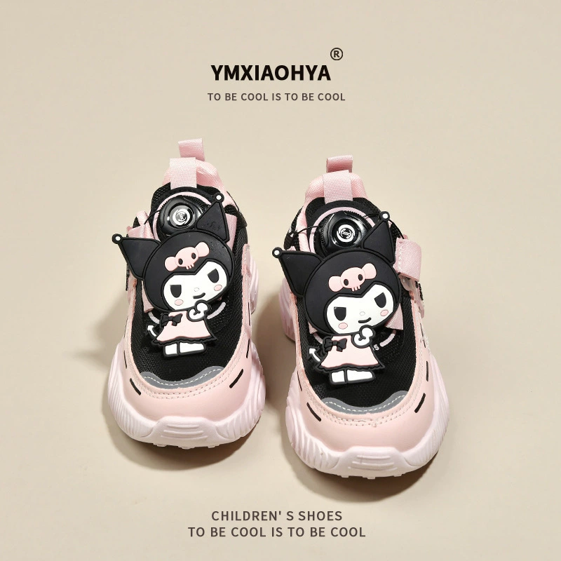 Туфли для пап на толстой подошве для девочек 2023 осенне-зимние новые Нескользящие кроссовки на мягкой подошве, модные кроссовки, подходящие ко всему