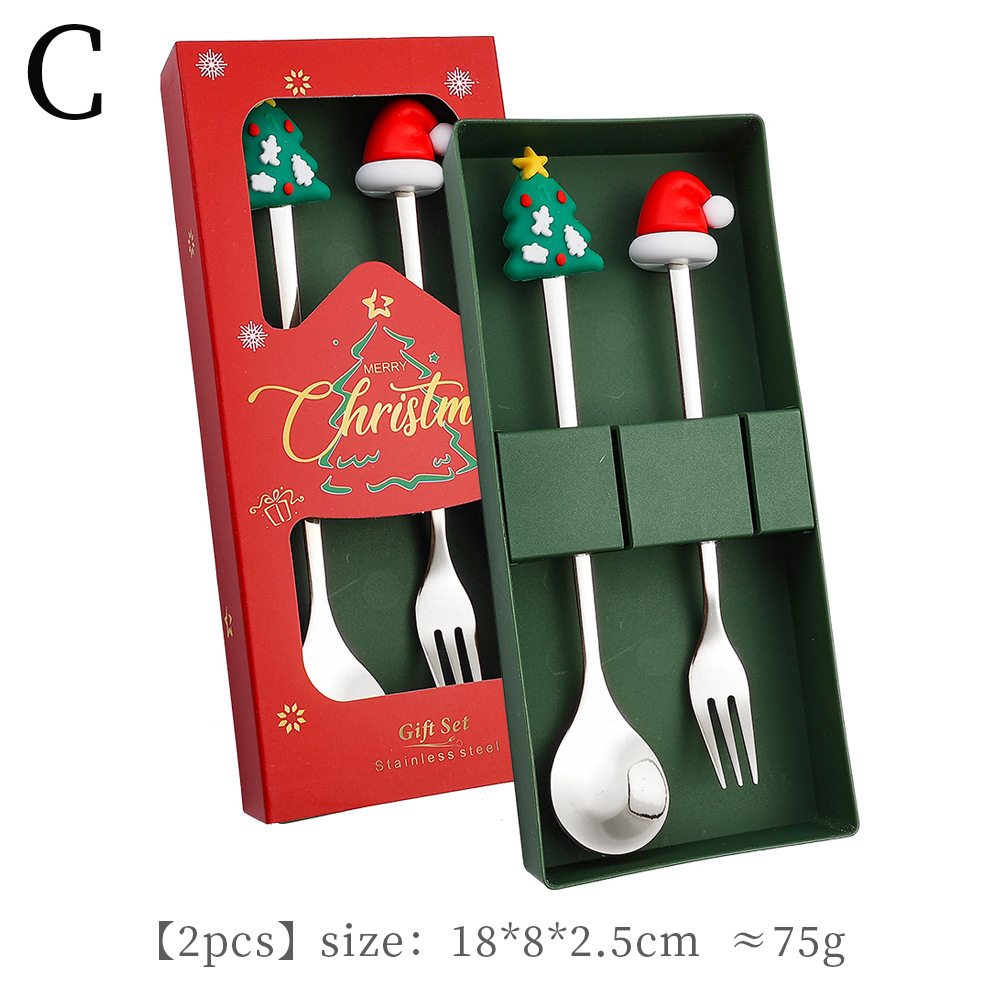 Cucharas nórdicas INS navideñas – cucharas doradas de postre o café de acero inoxidable