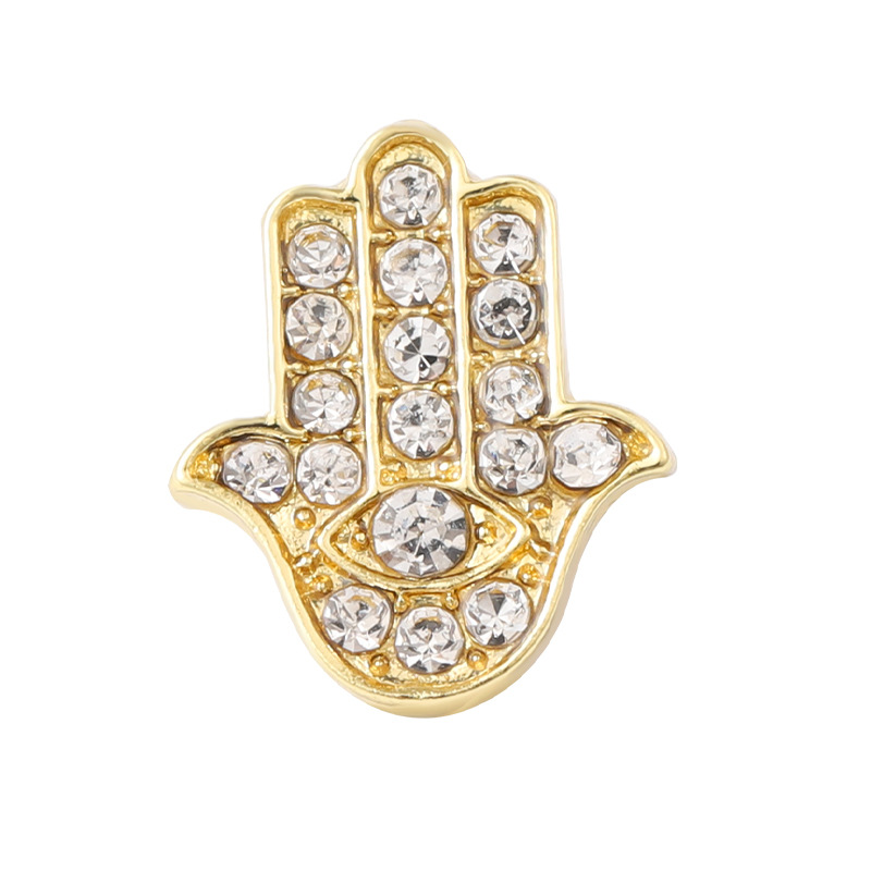 Hebilla decorativa en forma de palma con diamantes para correa de silicona de Apple Watch, estilo brillante y moderno