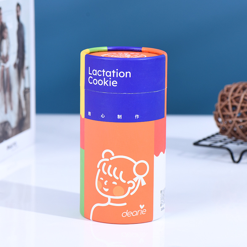 圆形代餐粉纸罐牛皮纸筒logo通用包装藕粉圆筒食品茶叶纸罐圆桶