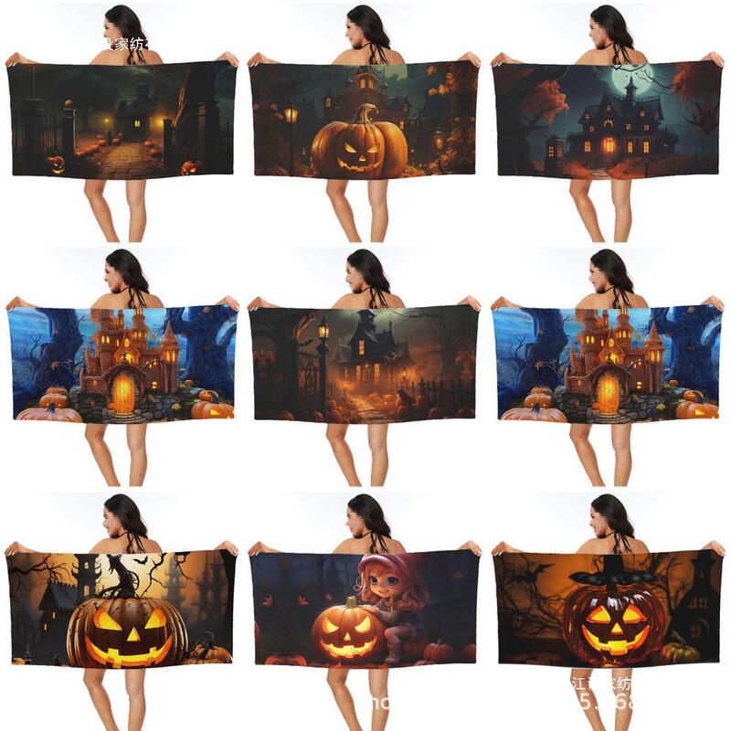 Halloween Beach Towel Bath Towel Wholesale Microfiber Digital Printing Portable Quick-drying Water Absorption Amazonxi