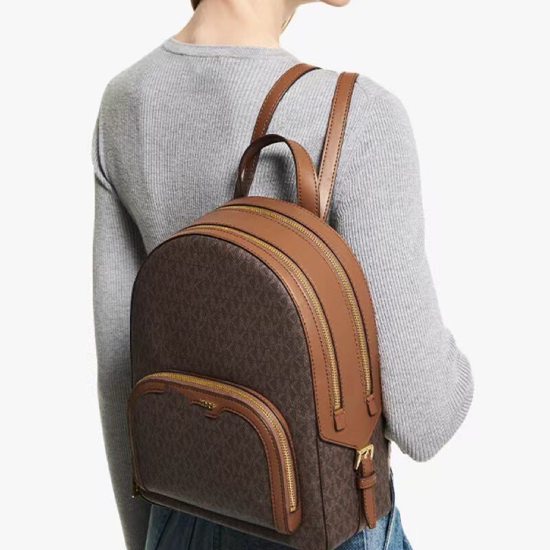 New MK Backpack Women's Bag Schoolbag jaycee2024adinarheazip Classic Old Flower
