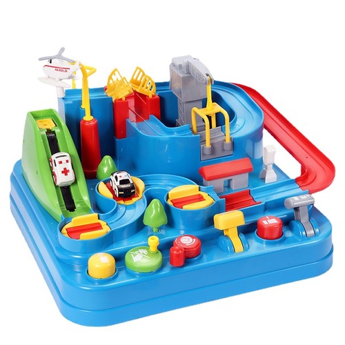 Puzzle train track car car adventure parking lot children's toys for girls 3 years old and 4 boys