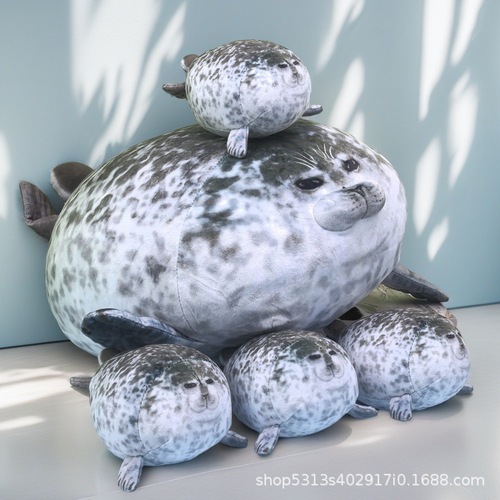 New Product Japanese Osaka Simulation Seal Plush Pillow Aquarium Popularity Soft Plush Pillow Fish Tank Fur