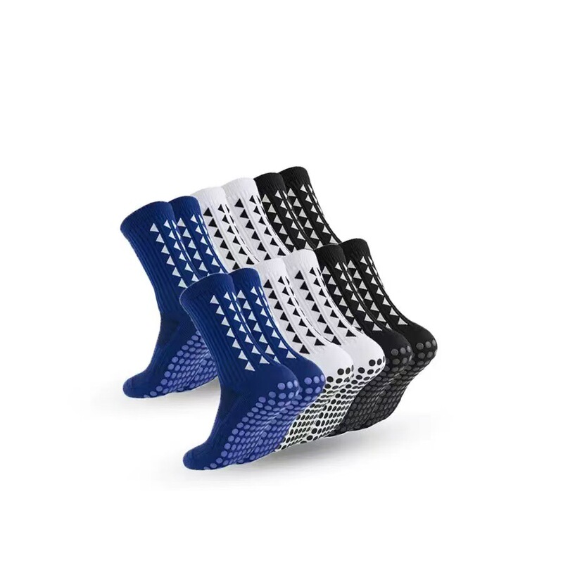 Cross-Border Football Socks Men's Mid-Calf Sports Socks Running Socks Non-Slip Silicone Thickened Towel Bottom Wear-Resistant and Sweat-Absorbent