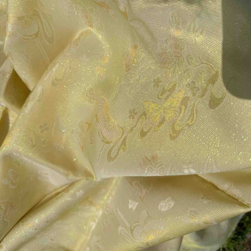 2026 New Spring and Summer National Style Butterfly-Patterned Silk Jacquard Fabric for Chinese-Style Qipao, Hanfu, and Tang Suit