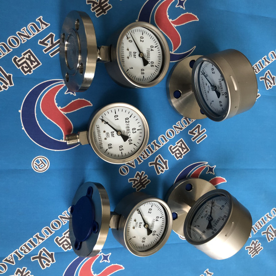 Y-100BF/Z/MC隔膜压力表 耐高温隔膜压力表