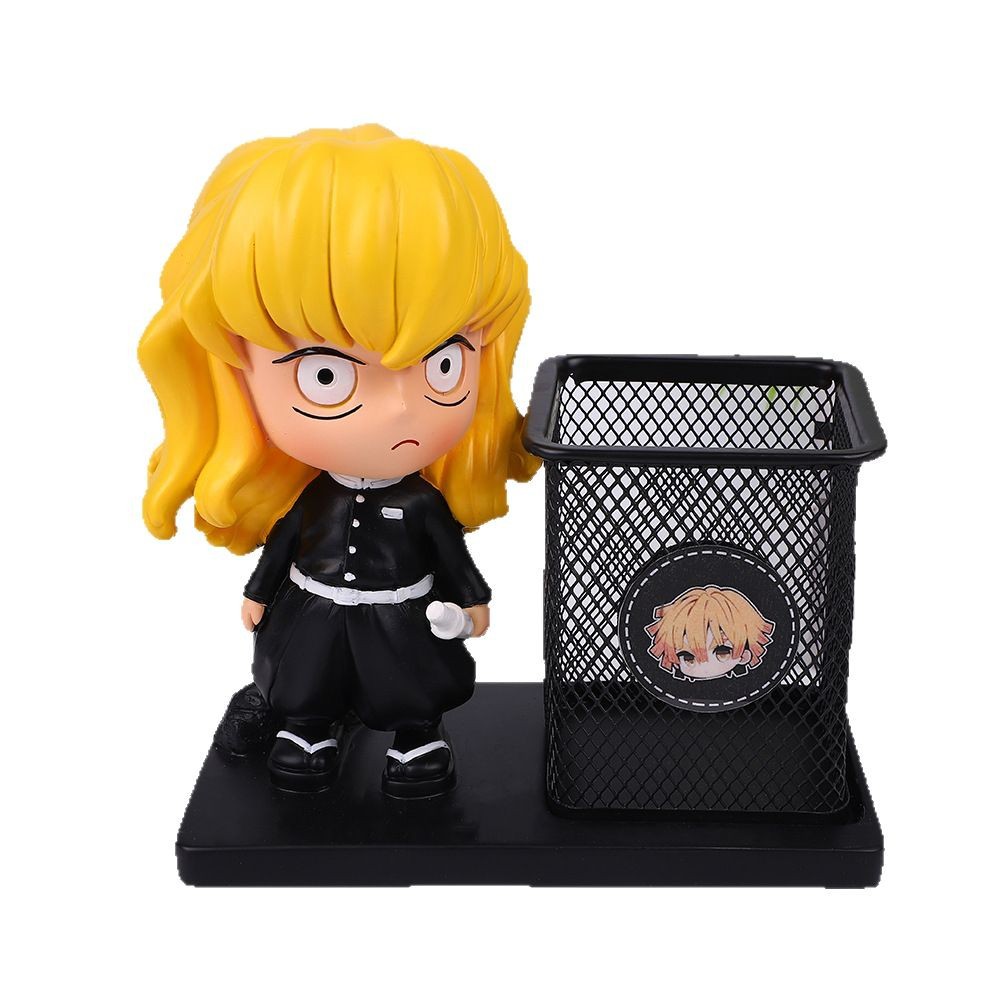 Caja de almacenamiento de escritorio de estudiantes, cuchilla de eliminación de fantasmas auténtica, regalo de papelería creativo alrededor de los frijoles de carbón.