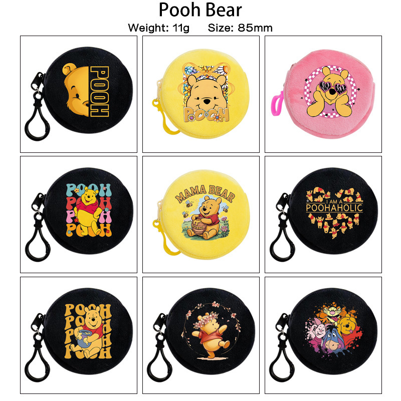 Winnie the Pooh Anime Merchandise Plush Coin Purse Student Storage Bag Earphone Case Coin Purse in Stock Winnie the Pooh Anime Merchandise Plush Coin Purse Student Storage Bag Earphone Case Coin Purse in Stock