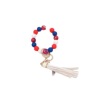 Silica gel elastic strap handmade, bracelet, polyurethane keychain, multicoloured pendant with tassels, wholesale